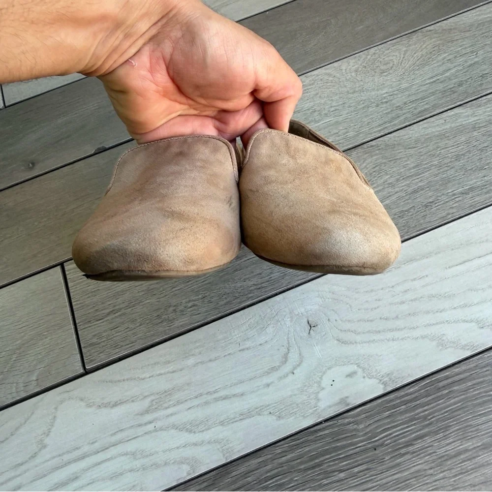 Birdies Tan Quilted Slip-Ons